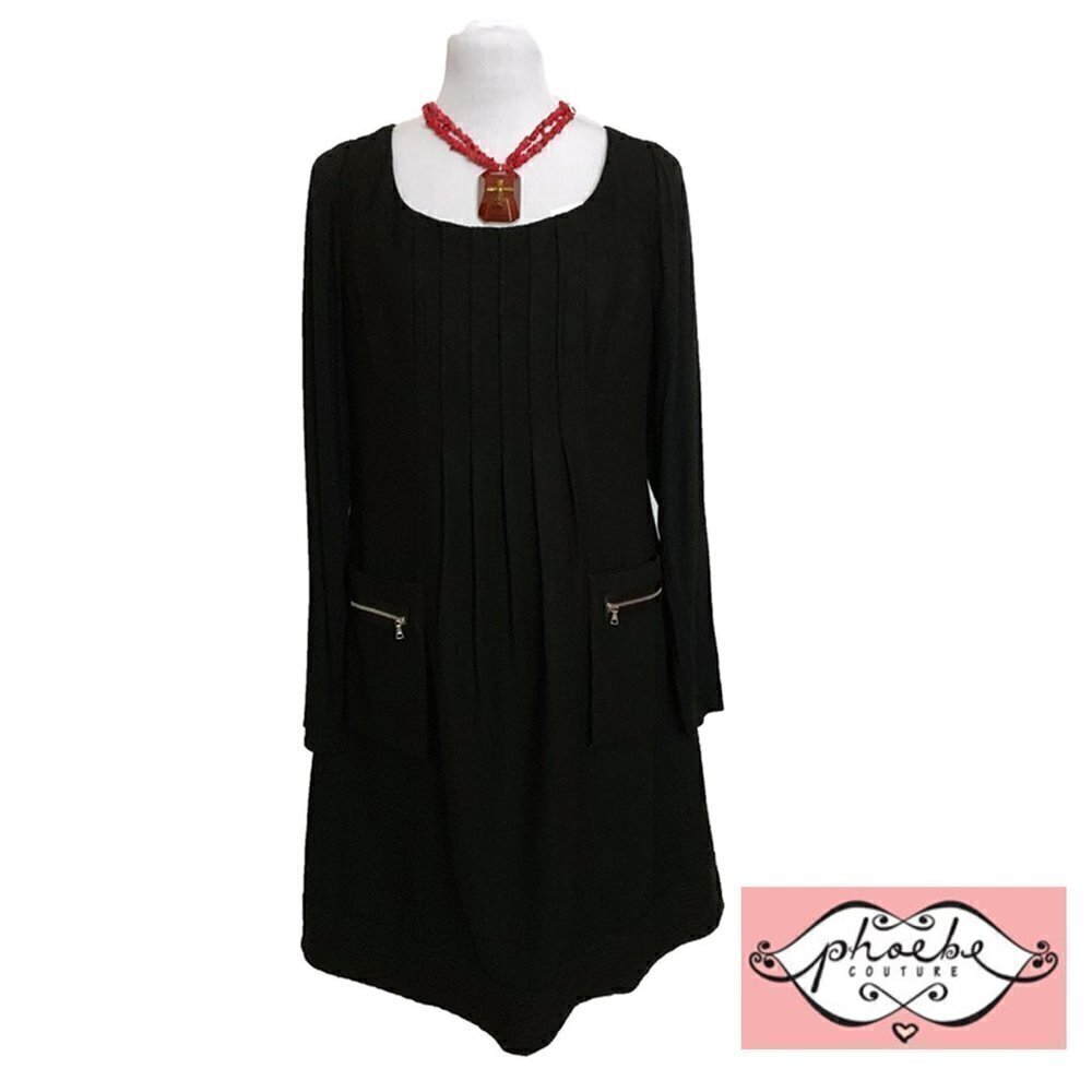 phoebe Couture Black Shift Dress